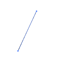 指定した長さ・角度で描いた線の図